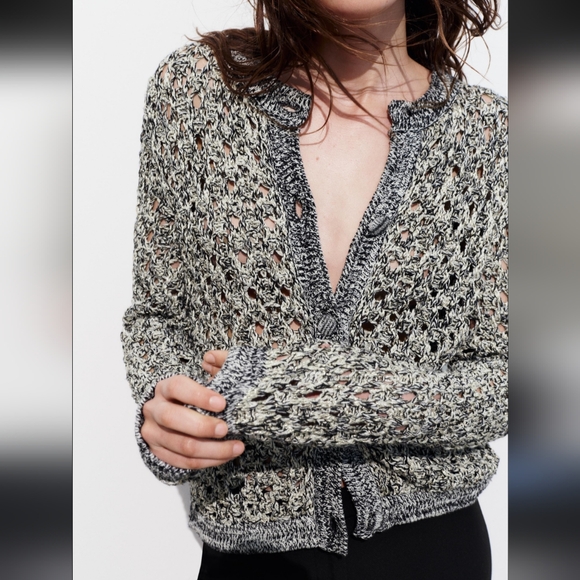 Zara Chunky Knit Cardigan Size XL - Picture 2 of 10